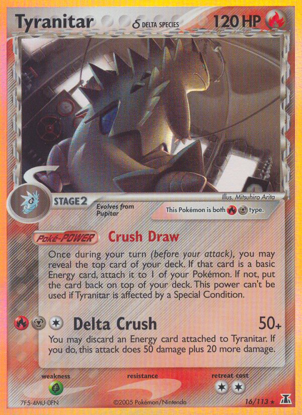 EX Delta Species Holo Tyranitar #16/113